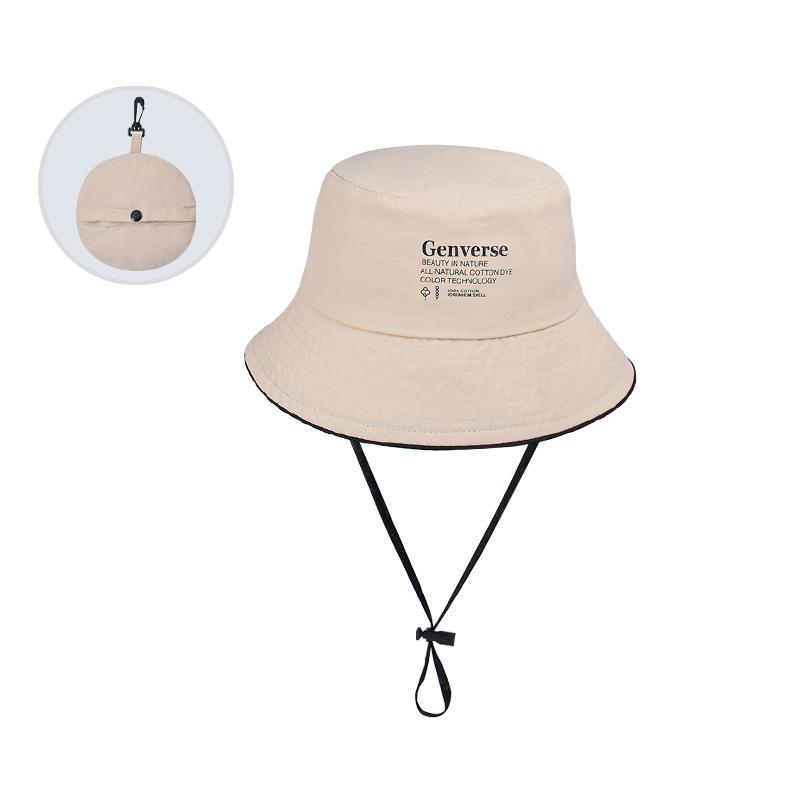 9235 summer big eaves sunshade bucket hat men and women outdoor fishing mountaineering hat foldable bag sunscreen basin hat