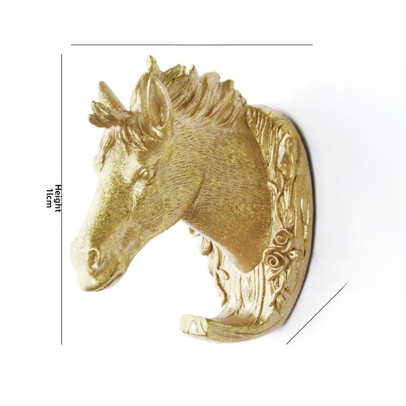 Wall Head Animal Hook Resin Decorative Hanger For Home Bedroom Office Decor