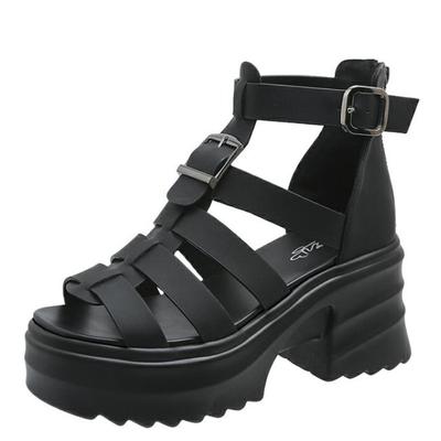 Fashion Summer Platform Sandalias Women New High Heels Chunky Sexy Open-toed Sandals Wedge Gladiator Sneakers 10CM Ladies Beach Slippers