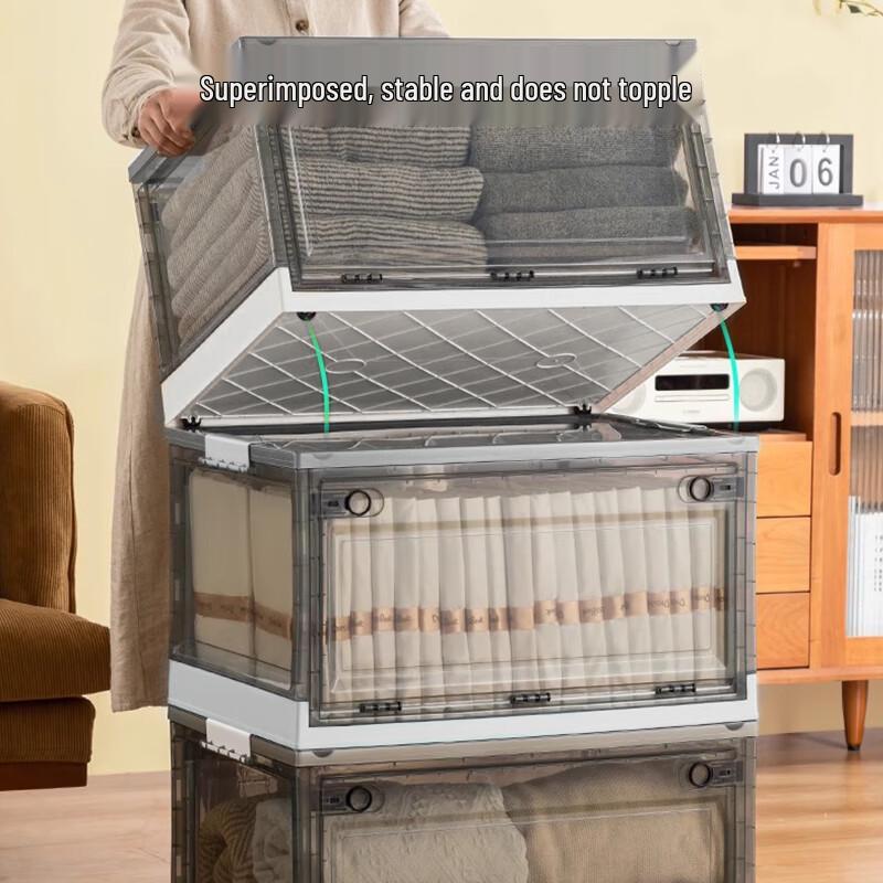 Foldable Transparent Storage Box for Books