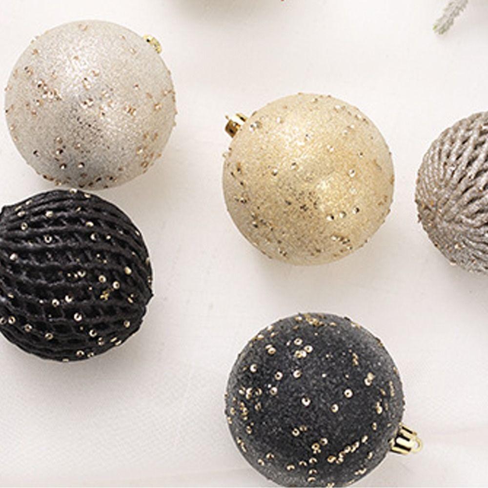 12pcs Plastic Painted Christmas Ball Gift Box 8cm Christmas Tree Pendant  Hotel Office