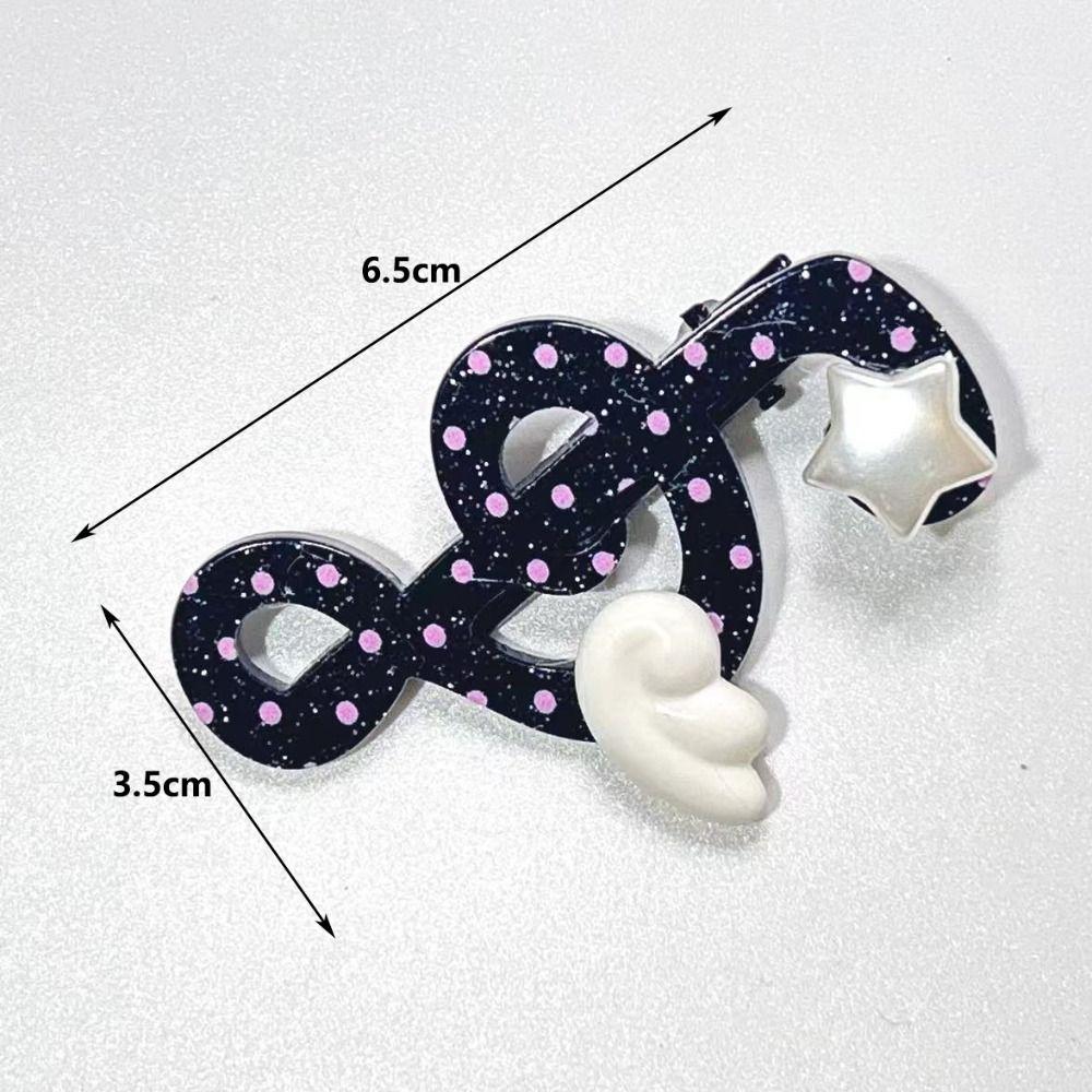 Anti Slip Music Note Hairpin Polka Dot Side Hair Clip Musical Note Hair Clip Creative Gift