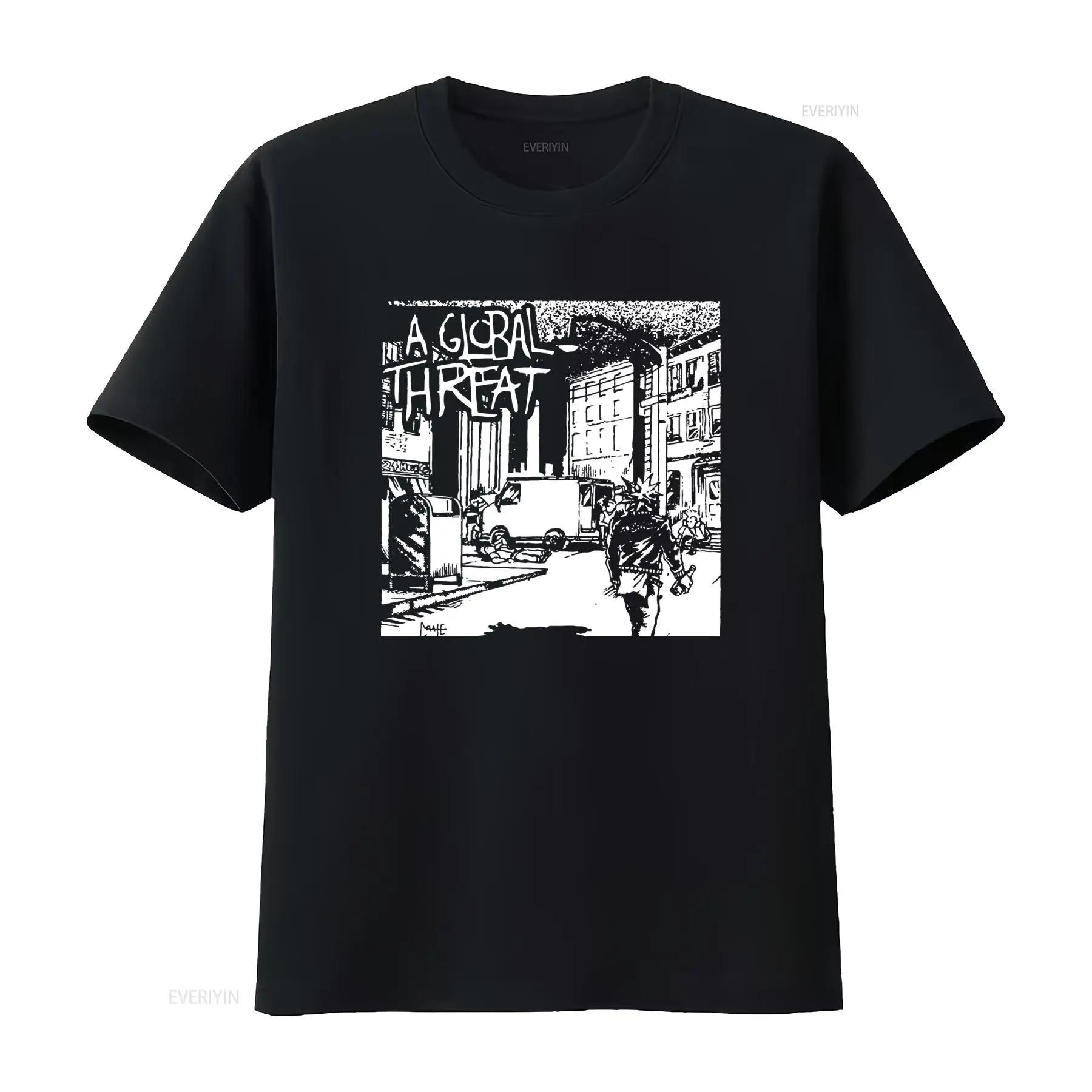 

A Global Threat Punk Streetpunk Punkrock Hardcore T Shirt for vintage Washed graphic Stylish Breathable Unisex - Men s Summe... S разноцветный