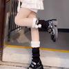 1pair Warm Knitted Leg Warmers Solid Color Heap Sock Boot Cuffs Cute Winter Foot Cover  Girl