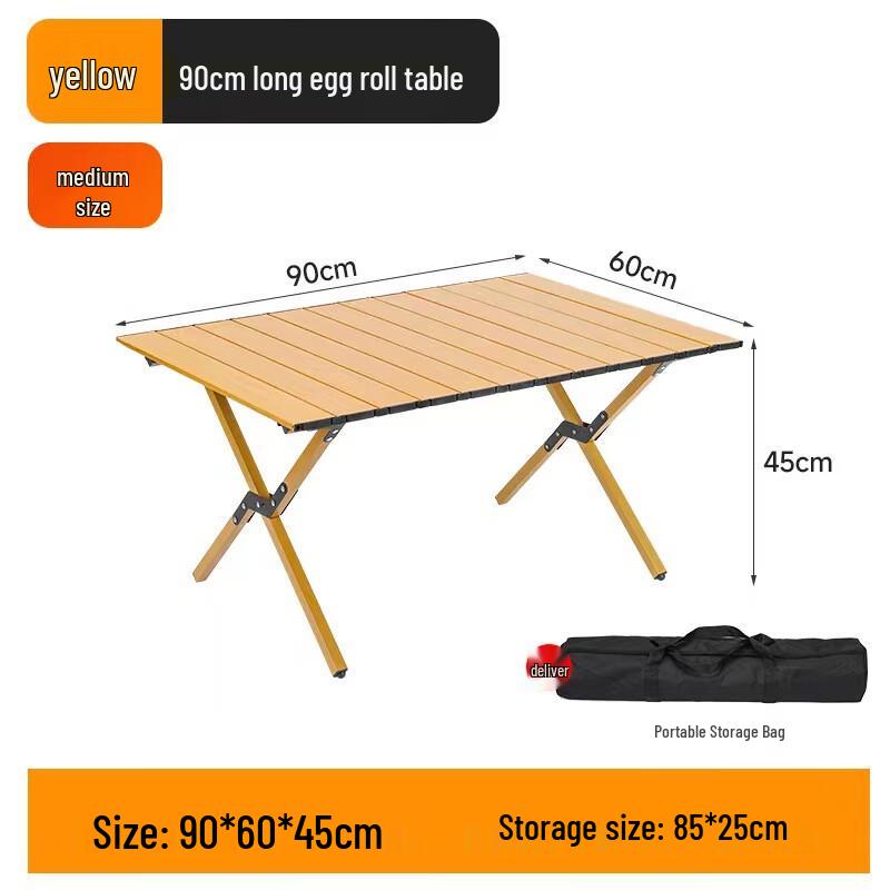 Glacier Age Carbon Steel Roll-up Camping Table & Kermit Chair Set