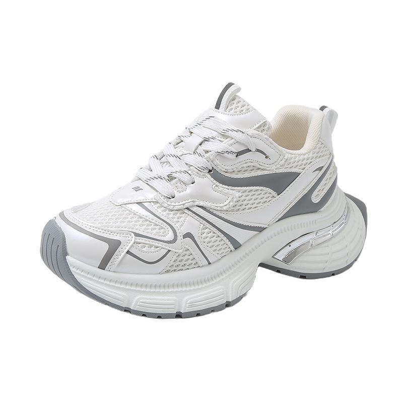 Dad Shoes Girl Spring and Autumn 2025 New Muffin Thick-soled Mesh, Breathable, Height-increasing, Small Casual Sneakers