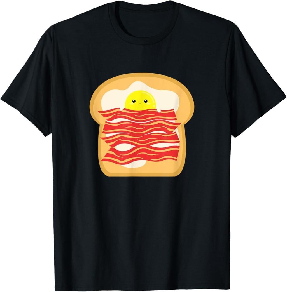

Funny Egg In A Bacon Toast Bed - Food Breakfast Gift Unisex T-Shirt 3XL