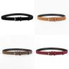 Classic Leather Womens Belt With Alloy Buckle For Casual And Office Wear