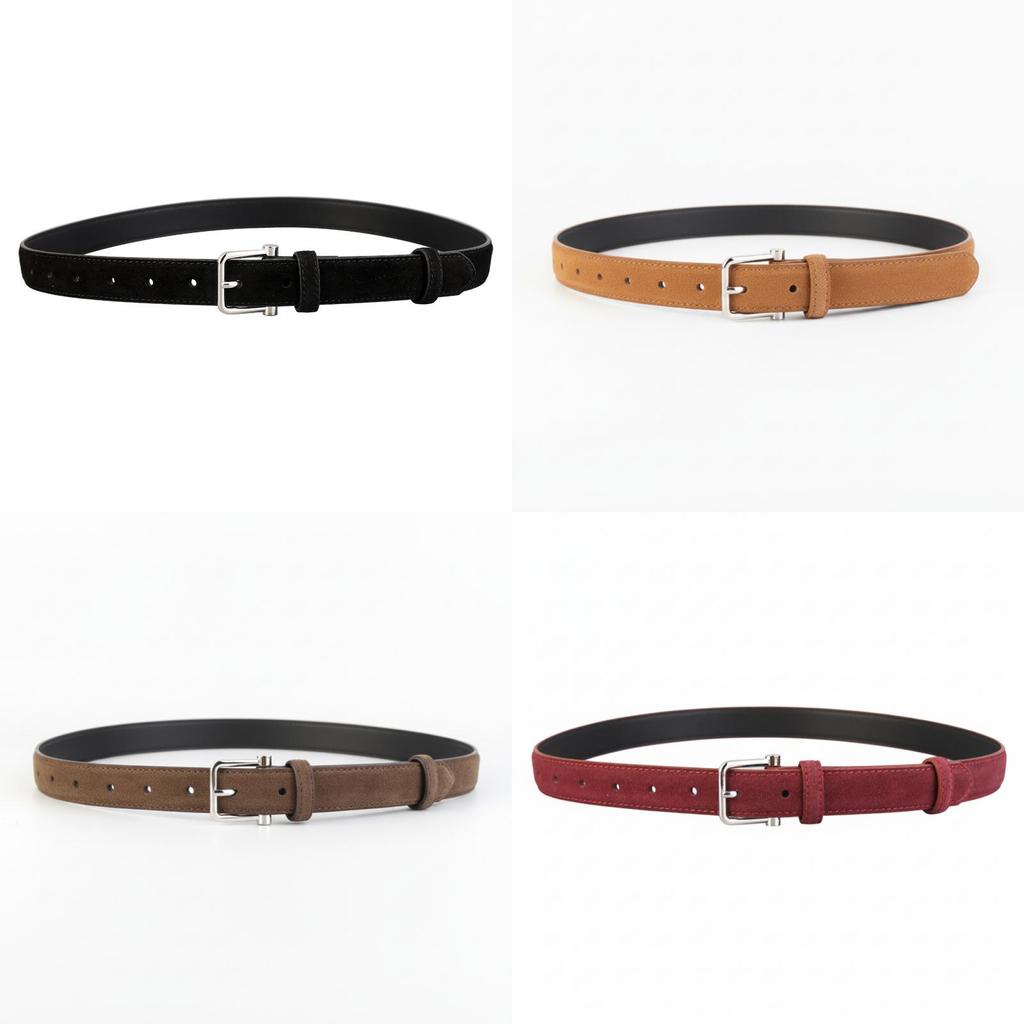 Classic Leather Womens Belt With Alloy Buckle For Casual And Office Wear