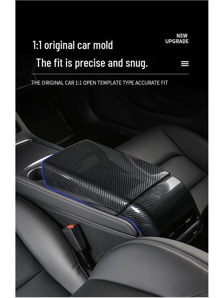 Tesla Model 3/Y Carbon Fiber Interior Console & Steering Wheel Trim