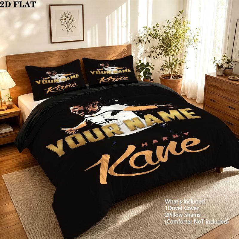 Custom Harry Kane Bedding Quilt Set Quilt Cover Pillowcase Home Decoration Birthday Gift (1 * duvet cover + 2 * pillowcase, without core)