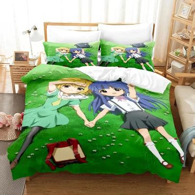 Comfortable Anime Print Duvet Cover Set With Duvet Cover And Pillowcases King Queen Twin Sizes For All Ages