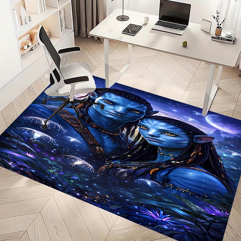 1pc Avatar Print Area Rug - Soft, Washable Non-Slip Indoor Mat, Living Room, Home Office Decorative Rug,Office Decorative