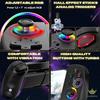 Mobile Gaming Controller with Hall Effect Joystick & RGB, for iPhone/Android/iPad/Tablet, Cloud Gaming & Remote Play