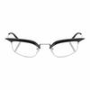 Prada Brand logo metal cat eye optical frame women's black