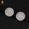 RTS VVS D Farbe Doppel Halo Cluster Runde Moissanit Ohrstecker S925 Sterling Silber Bestehen den Diamanttester für Männer Frauen