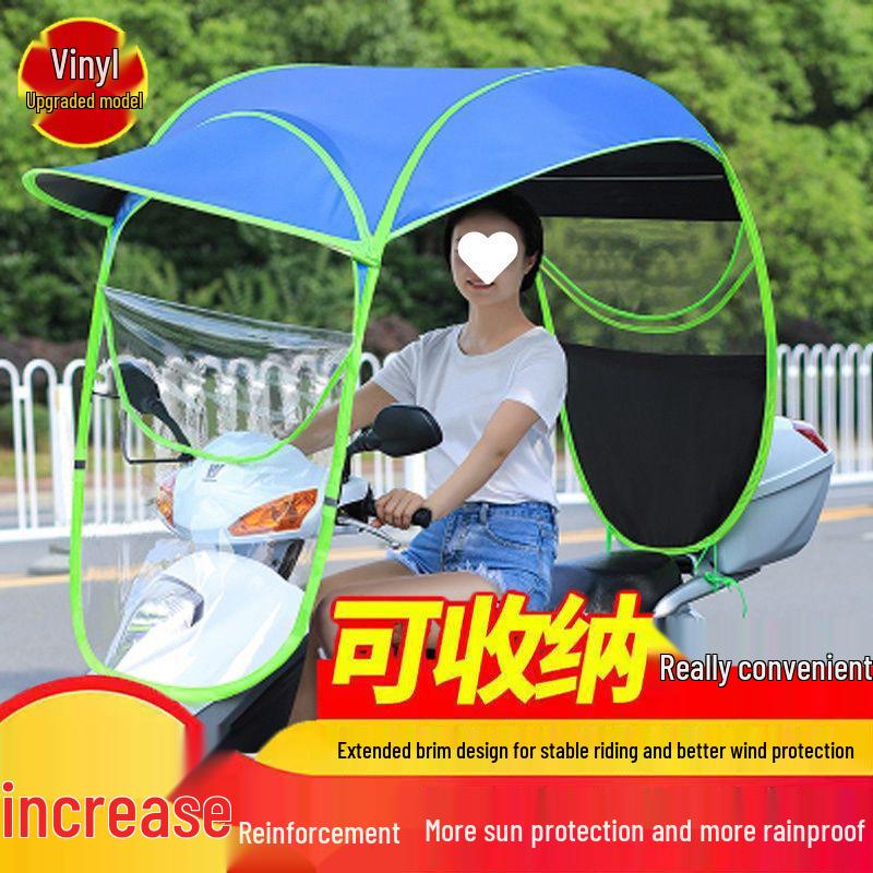 Collapsible Windproof Sunshade for Electric Cars & Motorcycles