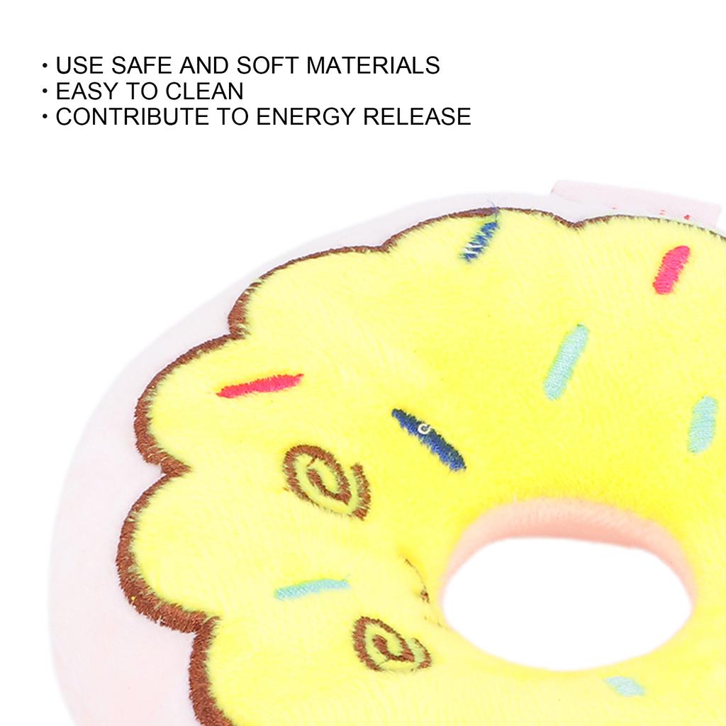 Dog Squeaky Toy Stuffed Bite Resistant Donuts Pet Toy Soft Plush Toy for Dogs Pets