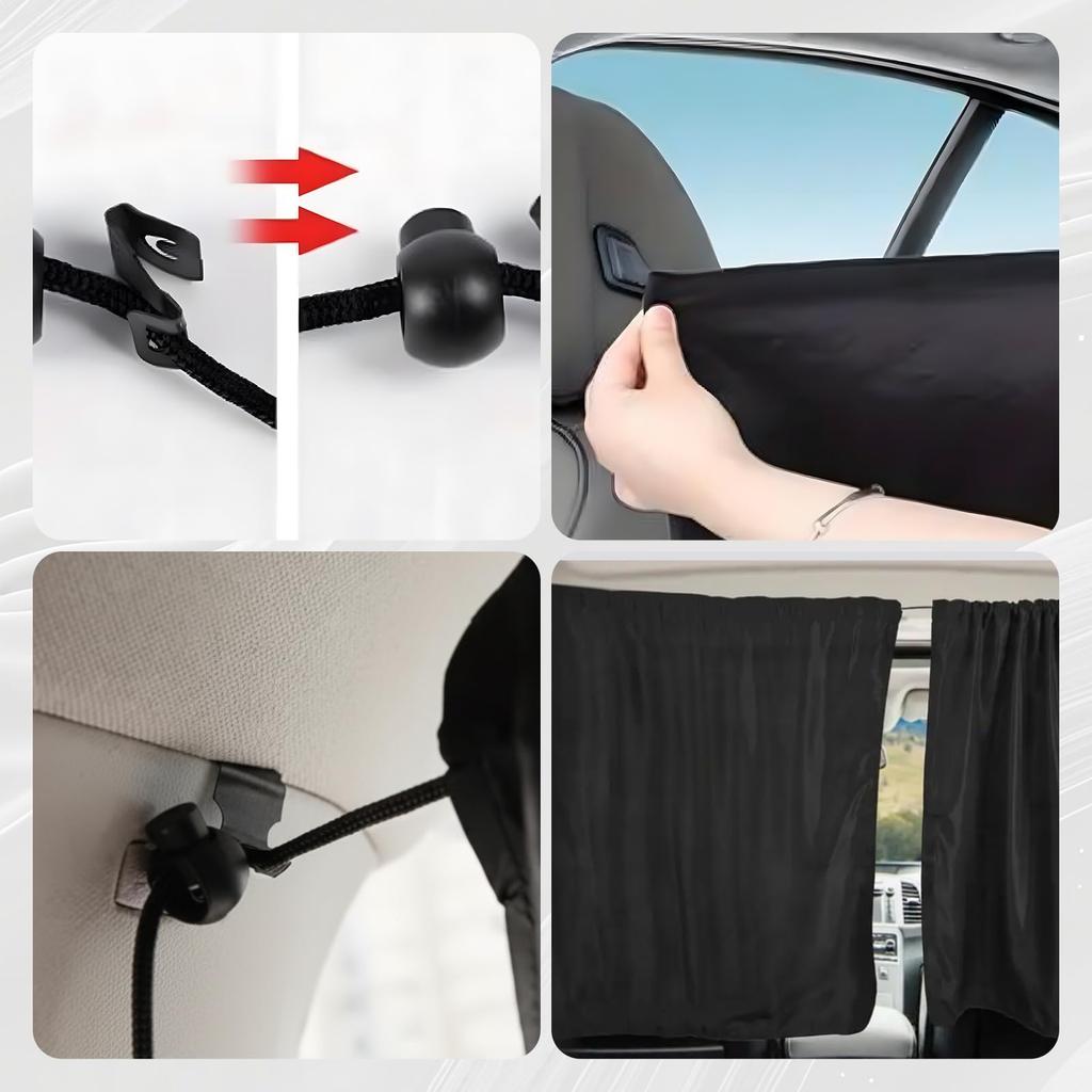 Car Curtains, Sleeping in the Car, Set of 4 Curtains,