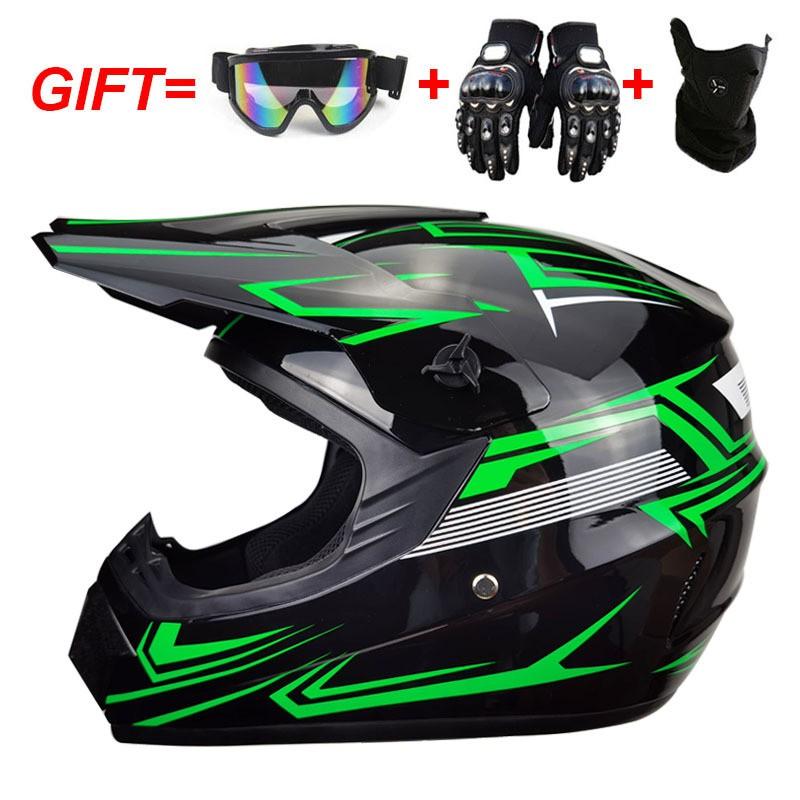 Full Face Motorcycle Helmet Off-Road ATV Dirt Bike Downhill Mountain Karting Adult Unisex ABS Safety Gear