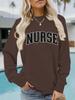 Women's Casual Autumn/Winter Round Neck Nurse Print Hoodie