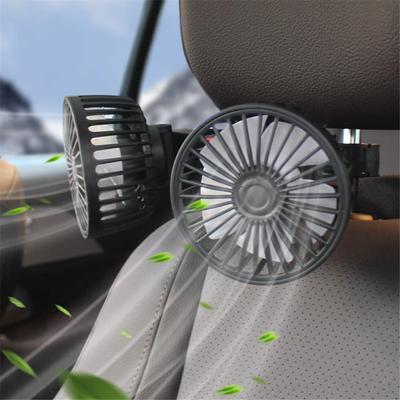 Raksonic Car Fan, Double Headed Car Fan, Rear Fan, 5 Blades, Strong Airflow, Adjustable