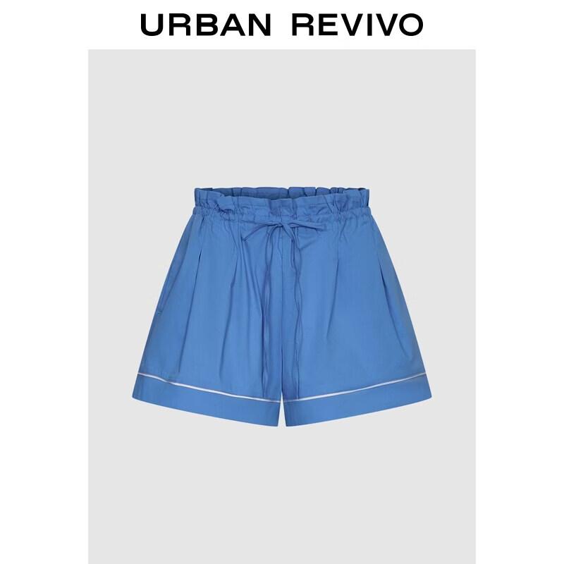 UR2026 Women s Trendy Color-Block Drawstring Shorts M