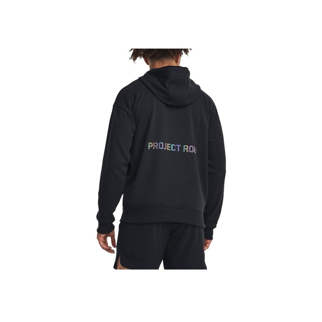 Under Armour Johnson Series Solid Heavyweight Cotton Sports Hoodie Men Hoodies Black 1380151-001