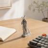 3D Printed Religious Cross Man Ornaments, Compact Imitation Stone Man Carrying Cross Figurine, Decorative Christian Statue for Home Desk And Bedside