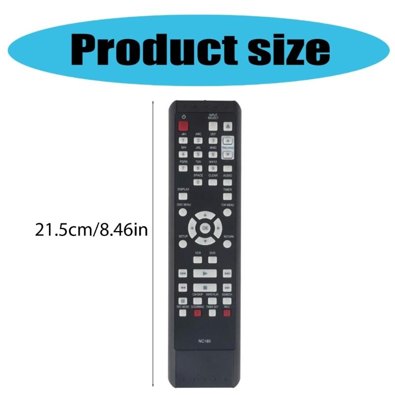 NC180UH NC180 Replacement VCR Remote Control for DVDR ZV42FX4A ZV427FX4A ZV427FX4 ZV427FX4A VCR Recorder Accessories