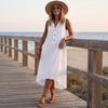 Women's  Casual Loose Linen-Cotton Sleeveless Dress