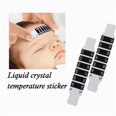מדבקת טמפרטורת גוף LCD לתינוק משתנה בטמפרטורת גוף