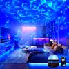5V USB Water Wave Starry Sky Projector Light RGB Starry Sky Lamp with Remote Control & Rotation for Bedroom Holiday Home Decoration