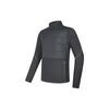 Fila Golf Series Color Block Stand Collar Golf Elite Long Sleeve T-Shirt Men Tops Deep-Black A11M345215F-BK