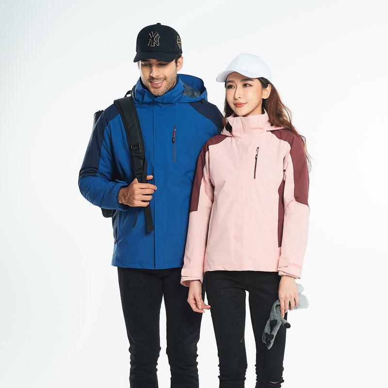 Women's Work Clothes Three In One One Two-piece Set Wind Proof and Warm Detachable Outdoor Mountaineering Clothes Assault Suits