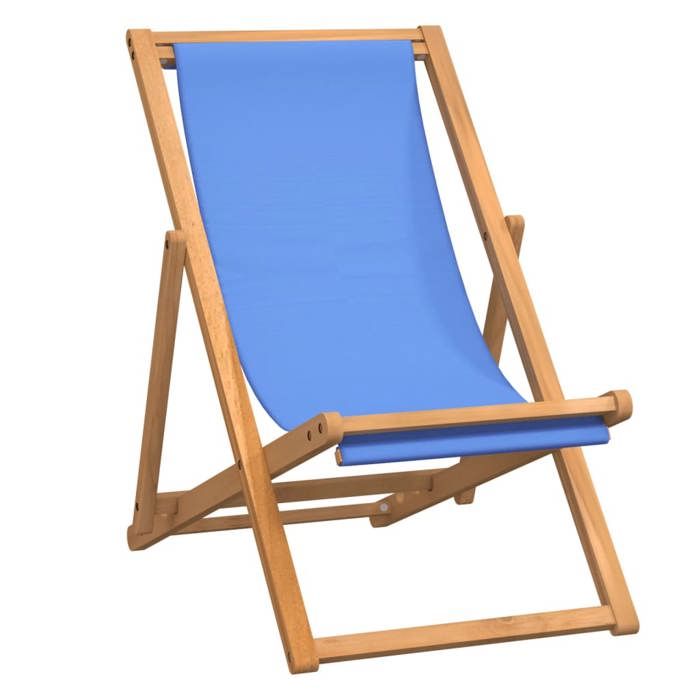 VidaXL Chaise de terrasse Teck 56x105x96 cm Bleu 43803