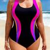 One-piece Plus-size One-piece Swimsuit for Women, Printed Women's Slightly Fat Meat-covered Racing Swimsuit
