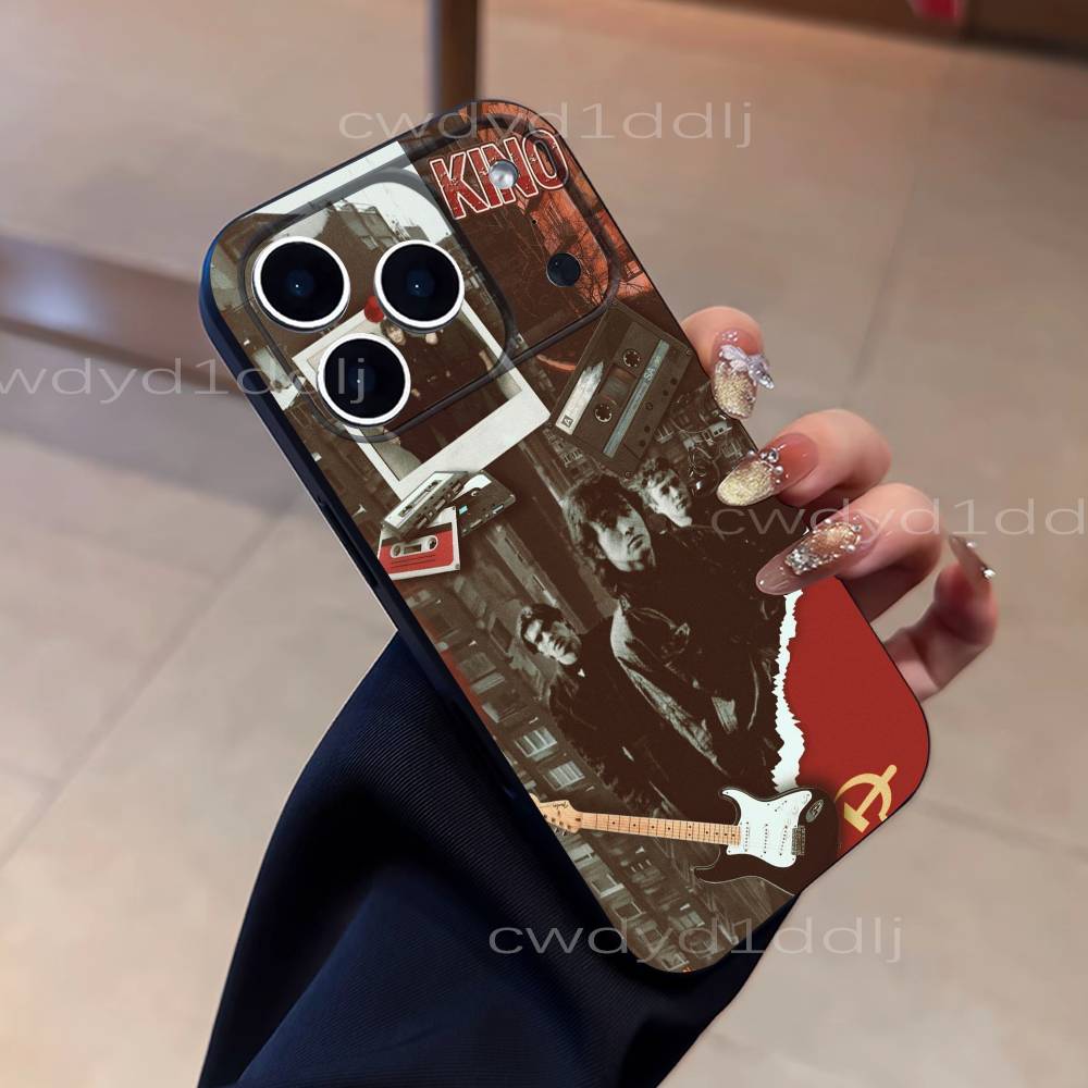 Band K-Kino Viktor Tsoi Phone Case For iPhone 17,16,15,11,12,14,13 Pro Max Mini XS,XR,7 Plus 16E Air Shockproof Soft Cover