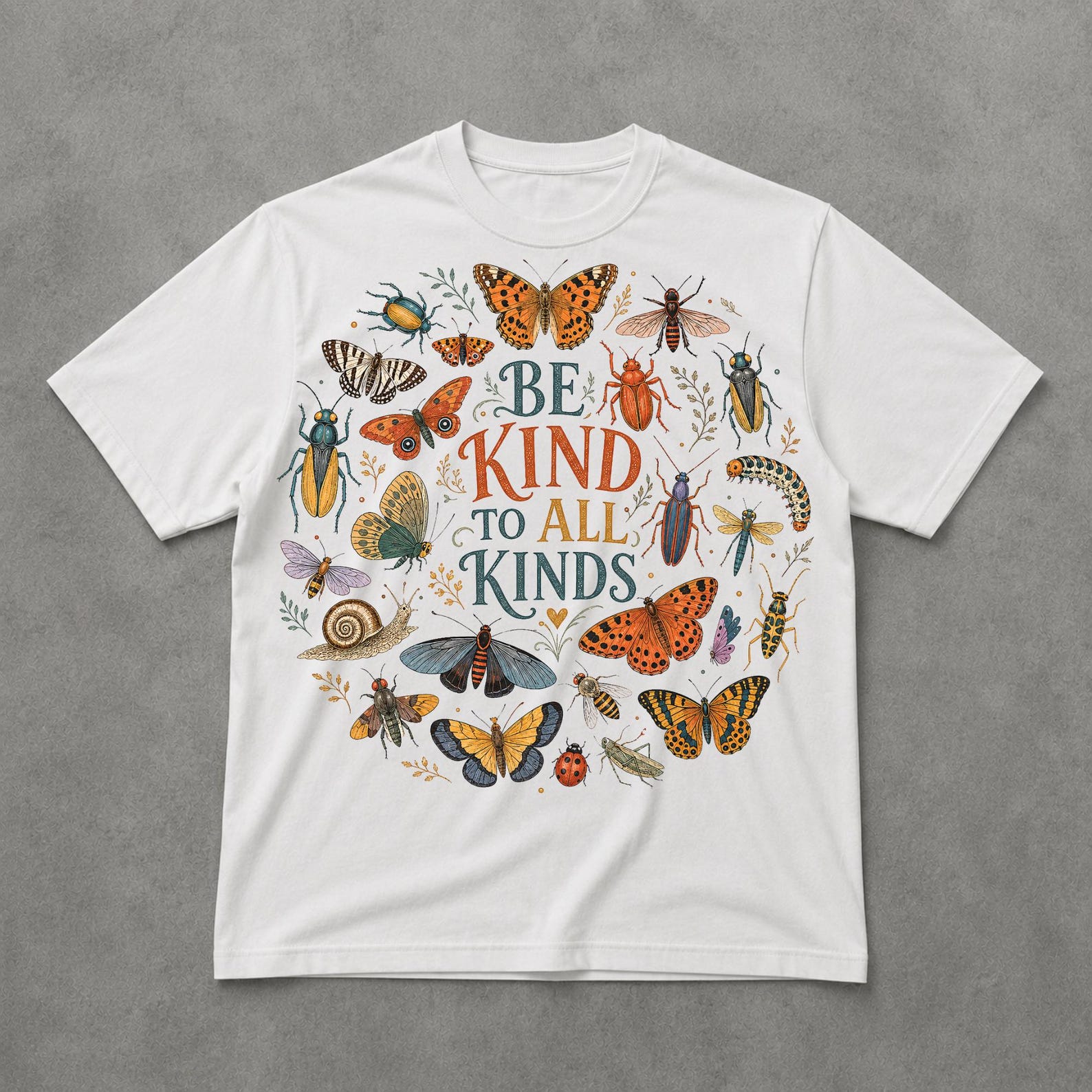 Be Kind To All Kinds Tee, Butterfly Wildlife Graphic Shirt, Nature Lover T Shirt S