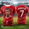 2026 Nuova Edizione Speciale Souvenir per Fan di Ronaldo Maglietta da Calcio 2026 Estate Asciugatura Rapida Traspirante Camicia Quotidiana da Esterno per Adulti