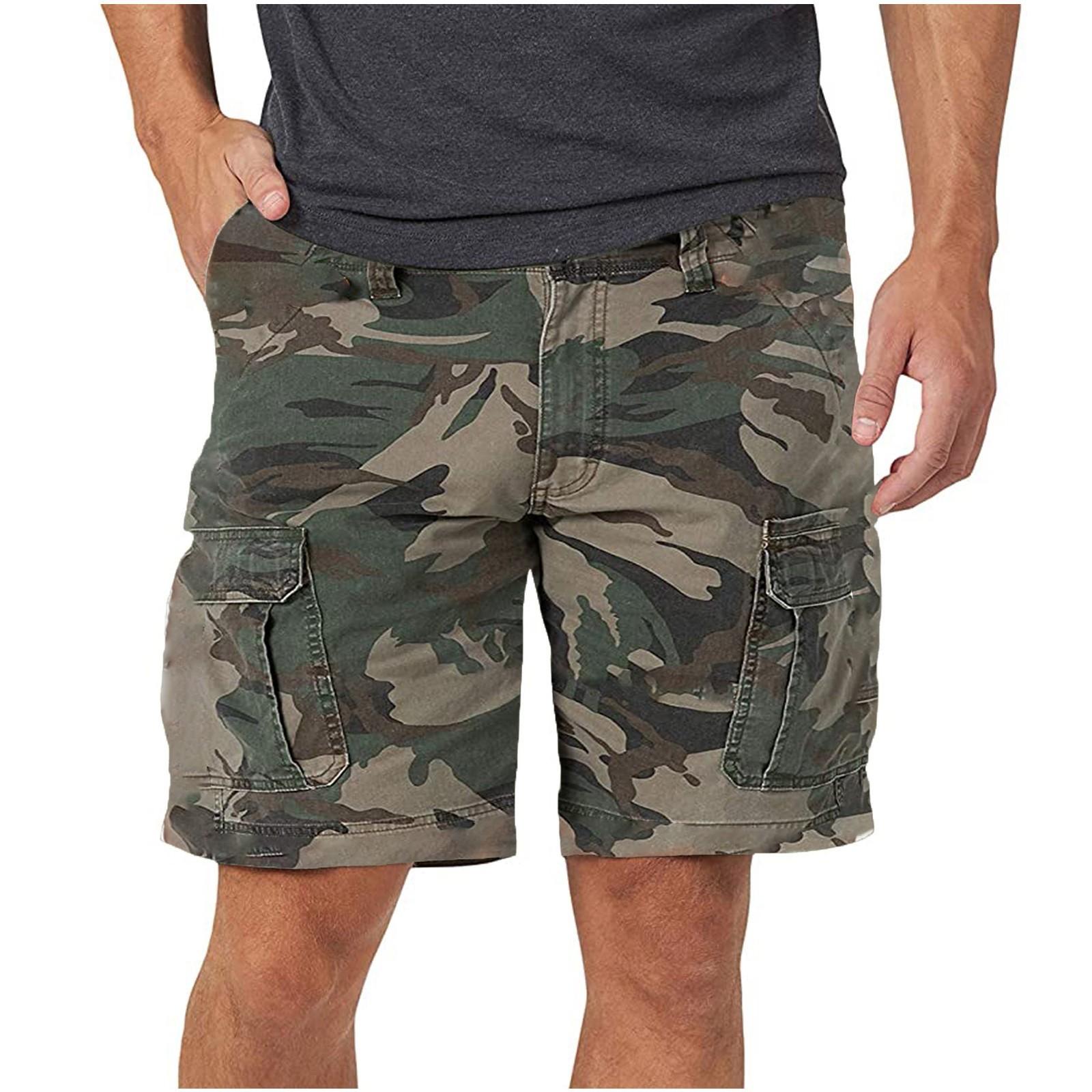 Men s Casual Cargo Shorts with Multiple Pockets Stretch Fabric Durable Workwear Five Inch Inseam Relaxed Fit XS