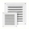 Stainless Steel Metal Vent Cover Built-in Insect Screen Square Louver Air Vents Grille White Black HVAC Vents