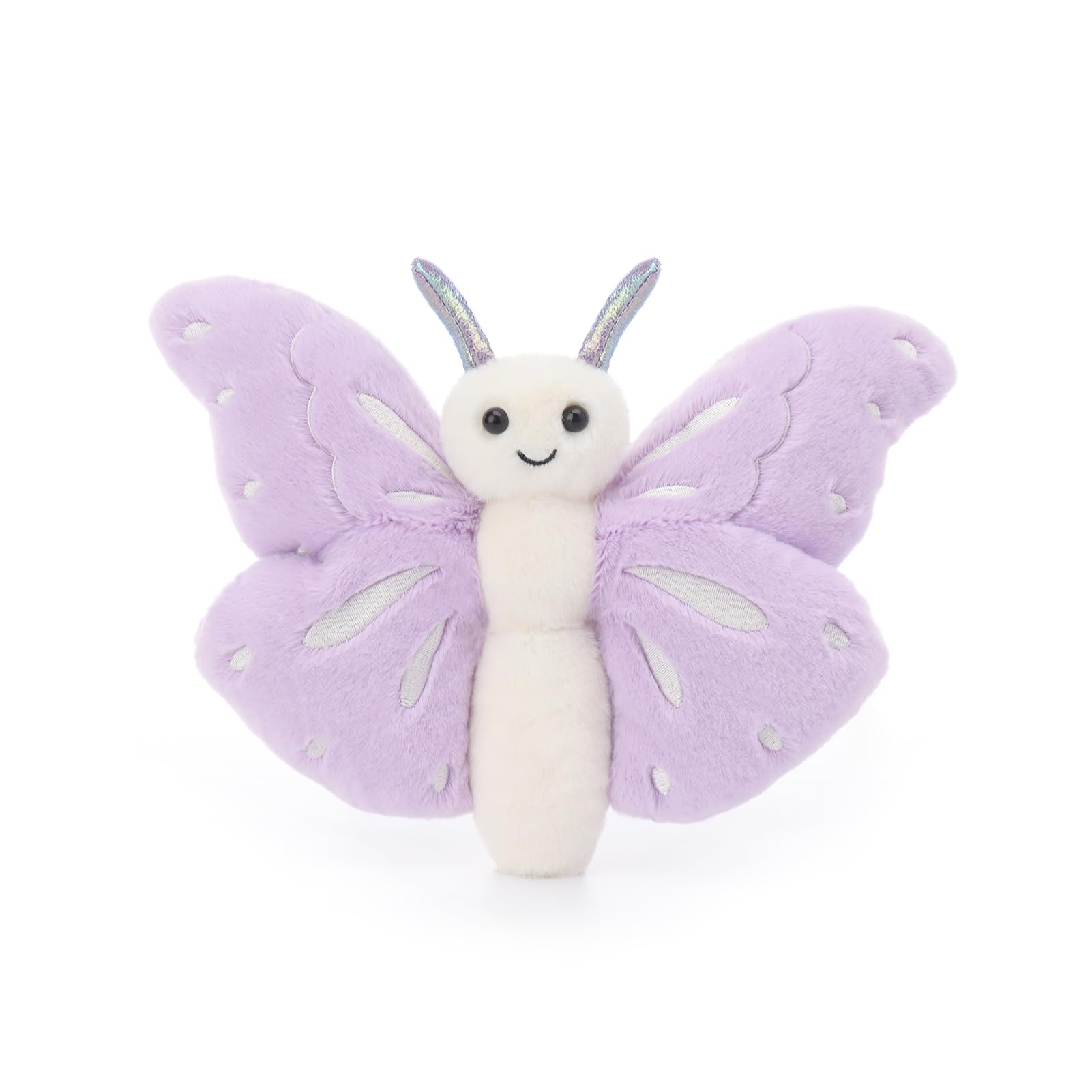 Apricot Lamb Purple Butterfly Plush Toy, Soft and Cute, Fluffy Purple Butterfly, Suitable for Boys and Girls, 19cm