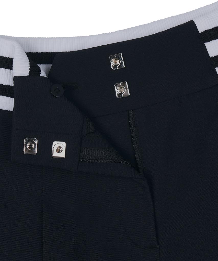 Antomas Ball Case Set Pleated Culottes Pants Women'S - Black