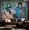 Onepunch Man Wall Tapestry Aesthetic Wall Hanging Printed Fabric Blanket Decorative Tapestries For Bedroom Living Room Home Decor