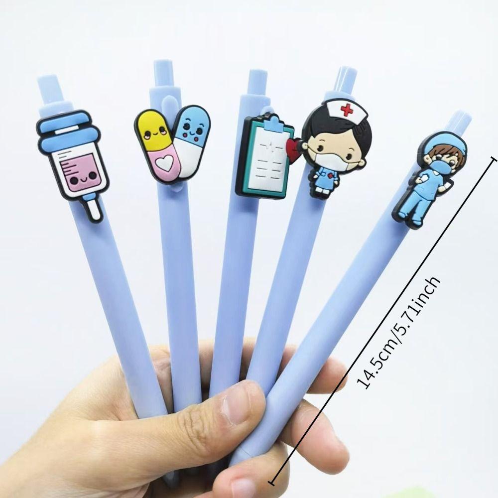1/10PCS Random Model Gender-neutral Pen Solid Color Ballpoint Pen Cute Suit Patch Pen School