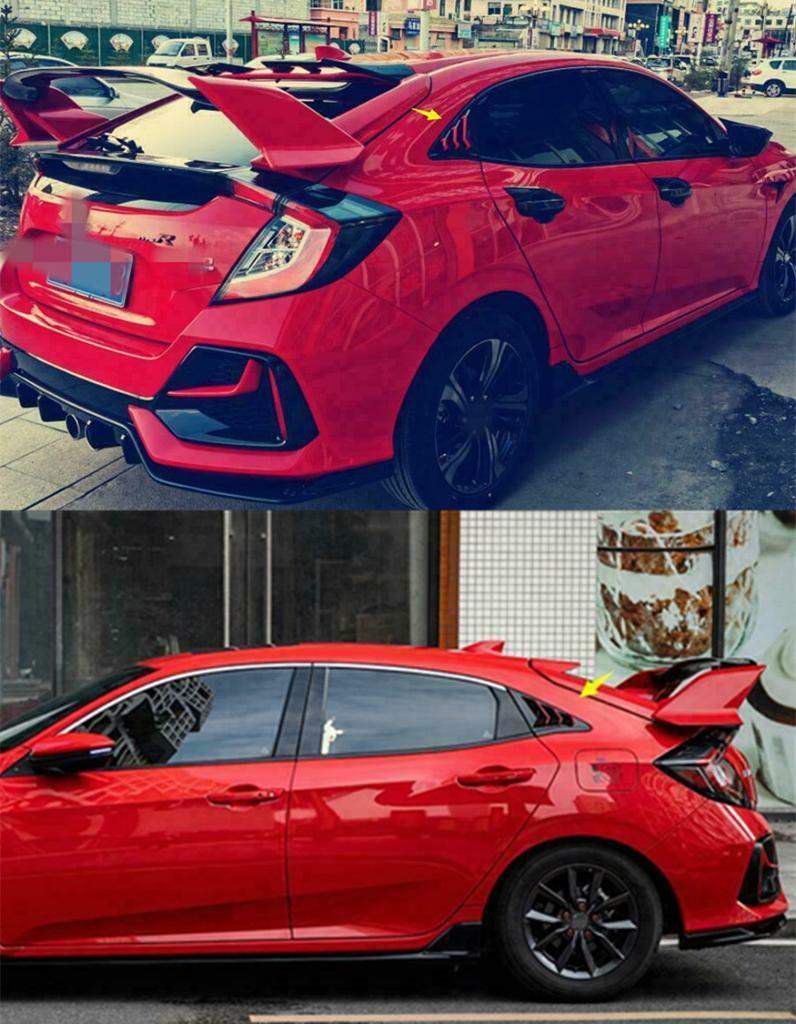 Side Air Vent Window Louver Cover For Honda Civic 2016-21 10th Hatchback Type R
