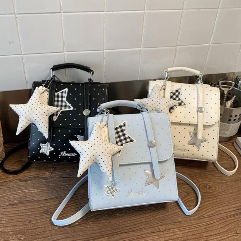Korean Version Ins Cartoon Star Backpack Bag Female Harajuku Exquisite Student Schoolbag Cute Versatile Portable Backpack