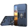 KEYSION Shockproof Armor Case for Infinix Hot 60i 5G Silicone+PC Camera Lens Protection Ring Stand Phone Cover for Hot 60i 5G