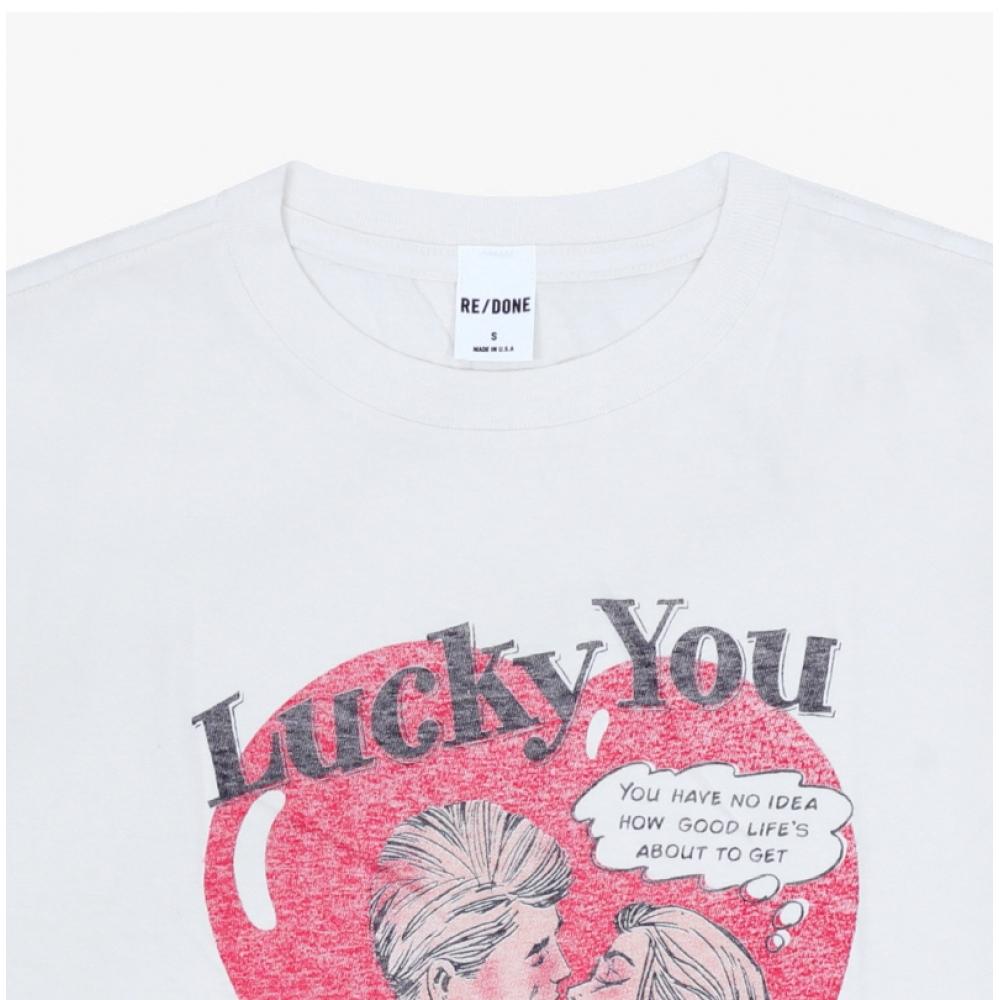 Re Done Women S clASSic LUcky U Tee 024 02wcgt269 A